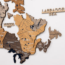 Load image into Gallery viewer, 3D Wooden Map of Canada – Multicolor