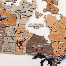 Load image into Gallery viewer, 3D Wooden Map of Canada – Multicolor
