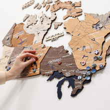 Load image into Gallery viewer, 3D Wooden Map of Canada – Multicolor