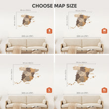 Load image into Gallery viewer, Wooden Map of Spain – Multicolor