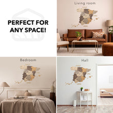 Load image into Gallery viewer, Wooden Map of Spain – Multicolor