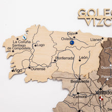 Load image into Gallery viewer, Wooden Map of Spain – Multicolor