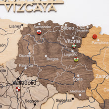 Load image into Gallery viewer, Wooden Map of Spain – Multicolor