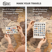 Load image into Gallery viewer, Wooden Map of Spain – Multicolor