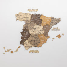 Load image into Gallery viewer, Wooden Map of Spain – Multicolor