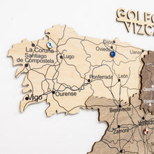 Load image into Gallery viewer, Wooden Map of Spain – Multicolor