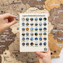 Load image into Gallery viewer, Wooden Map of Spain – Multicolor