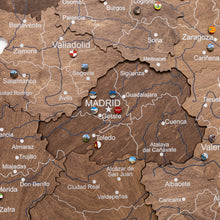 Load image into Gallery viewer, Wooden Map of Spain – Dark Walnut