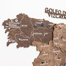 Load image into Gallery viewer, Wooden Map of Spain – Dark Walnut