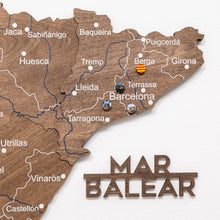 Load image into Gallery viewer, Wooden Map of Spain – Dark Walnut