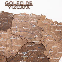 Load image into Gallery viewer, Wooden Map of Spain – Dark Walnut
