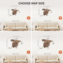Load image into Gallery viewer, Wooden Map of Spain – Dark Walnut