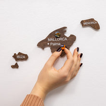 Load image into Gallery viewer, Wooden Map of Spain – Dark Walnut