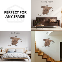 Load image into Gallery viewer, Wooden Map of Spain – Dark Walnut