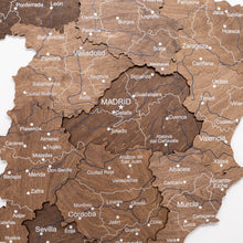 Load image into Gallery viewer, Wooden Map of Spain – Dark Walnut