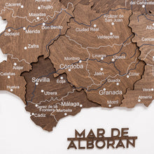 Load image into Gallery viewer, Wooden Map of Spain – Dark Walnut