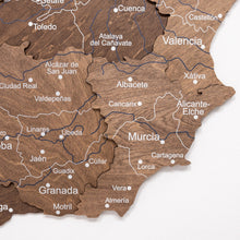 Load image into Gallery viewer, Wooden Map of Spain – Dark Walnut