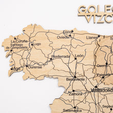 Load image into Gallery viewer, Wooden Map of Spain – Gold