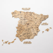 Load image into Gallery viewer, Wooden Map of Spain – Gold