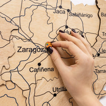 Load image into Gallery viewer, Wooden Map of Spain – Gold