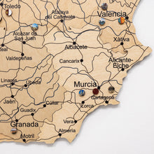 Load image into Gallery viewer, Wooden Map of Spain – Gold