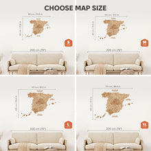 Load image into Gallery viewer, Wooden Map of Spain – Gold
