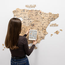 Load image into Gallery viewer, Wooden Map of Spain – Gold