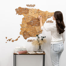 Load image into Gallery viewer, Wooden Map of Spain – Oak