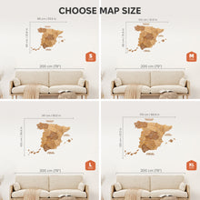 Load image into Gallery viewer, Wooden Map of Spain – Oak