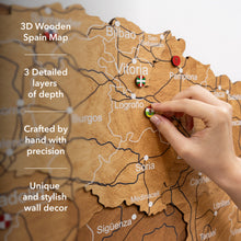 Load image into Gallery viewer, Wooden Map of Spain – Oak