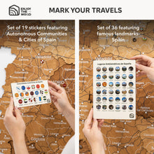 Load image into Gallery viewer, Wooden Map of Spain – Oak