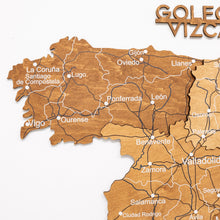 Load image into Gallery viewer, Wooden Map of Spain – Oak