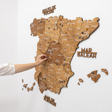 Load image into Gallery viewer, Wooden Map of Spain – Oak