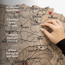 Load image into Gallery viewer, Wooden Map of Spain – Terra