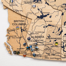 Load image into Gallery viewer, 3D Wooden Map of Canada – Gold