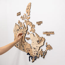 Load image into Gallery viewer, 3D Wooden Map of Canada – Gold