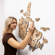 Load image into Gallery viewer, 3D Wooden Map of Canada – Gold