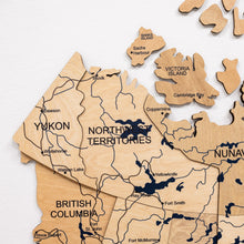 Load image into Gallery viewer, 3D Wooden Map of Canada – Gold