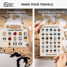 Load image into Gallery viewer, 3D Wooden Map of Canada – Gold