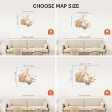 Load image into Gallery viewer, 3D Wooden Map of Canada – Gold
