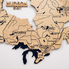Load image into Gallery viewer, 3D Wooden Map of Canada – Gold