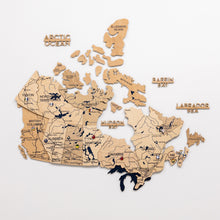 Load image into Gallery viewer, 3D Wooden Map of Canada – Gold