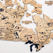 Load image into Gallery viewer, 3D Wooden Map of Canada – Gold