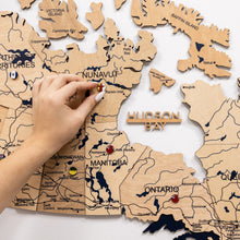 Load image into Gallery viewer, 3D Wooden Map of Canada – Gold