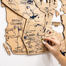 Load image into Gallery viewer, 3D Wooden Map of Canada – Gold