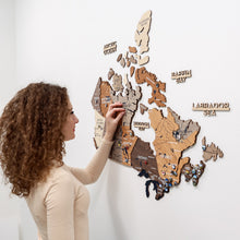 Load image into Gallery viewer, 3D Wooden Map of Canada – Multicolor