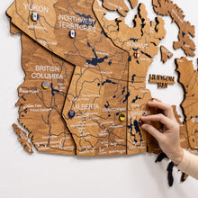 Load image into Gallery viewer, 3D Wooden Map of Canada – Oak