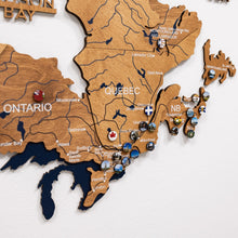 Load image into Gallery viewer, 3D Wooden Map of Canada – Oak