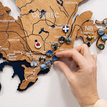 Load image into Gallery viewer, 3D Wooden Map of Canada – Oak