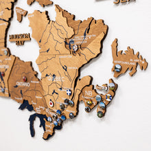 Load image into Gallery viewer, 3D Wooden Map of Canada – Oak
